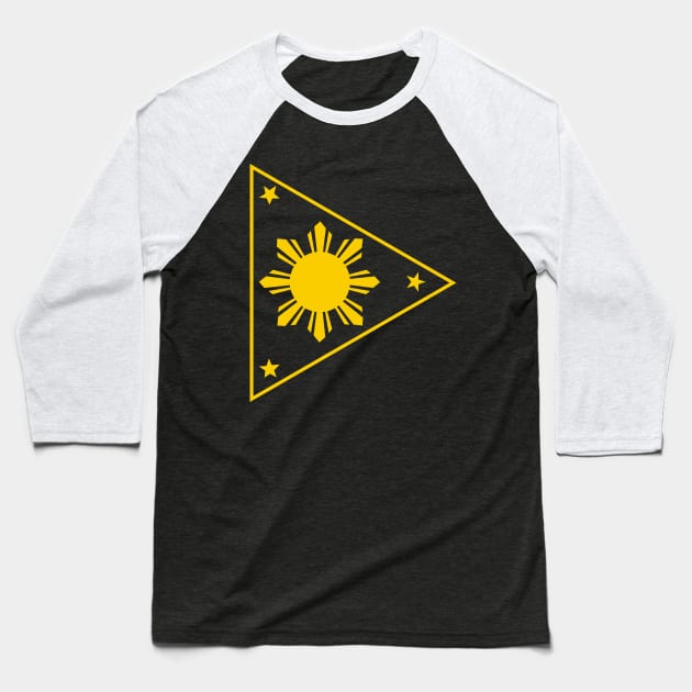 Philippines Three Stars and a Sun -Triangle v2 Baseball T-Shirt by Design_Lawrence